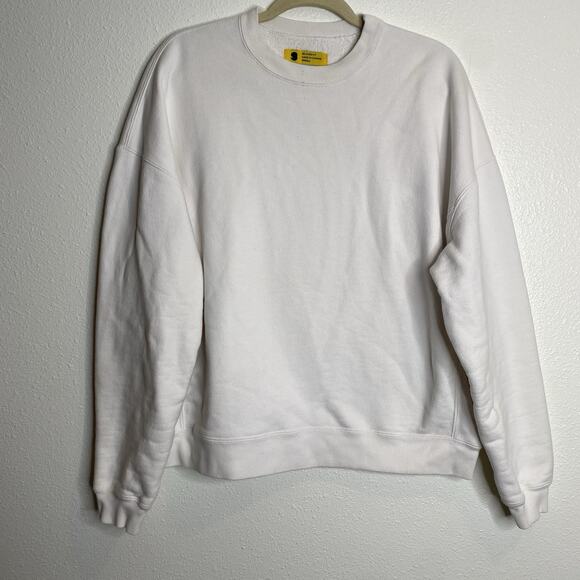 Yellow Label‎ Co Sweatshirt mens size Small Pullover Crewneck White - Picture 1 of 5